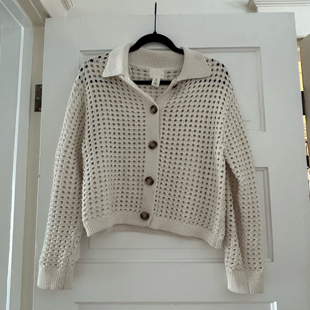 H&M Crochet Knit Cardigan XS